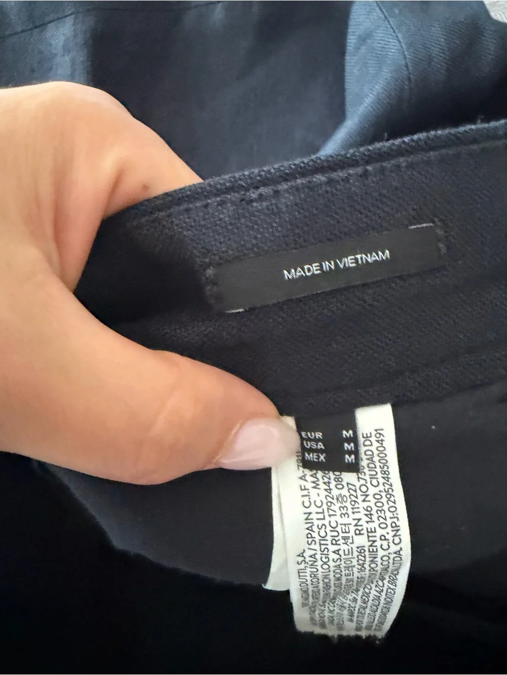 Massimo Dutti Black Linen-Blend Trousers